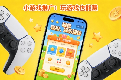 小游戏推广：玩游戏也能赚