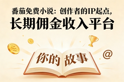 番茄免费小说:创作者的IP起点,长期佣金收入平台