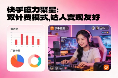 快手磁力聚星：双计费模式，达人变现友好