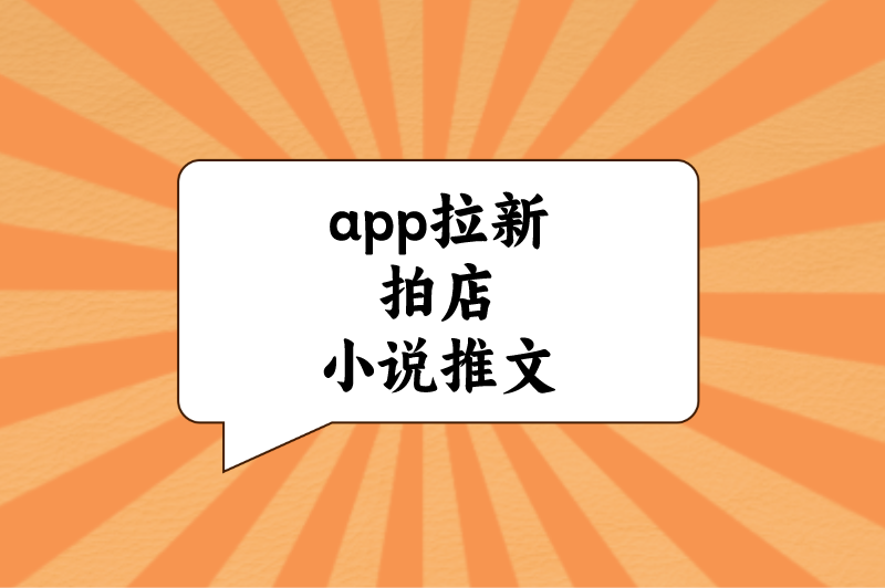 app拉新拍店小说推文