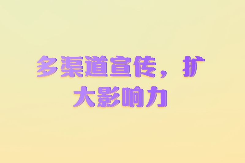 多渠道宣传,扩大影响力