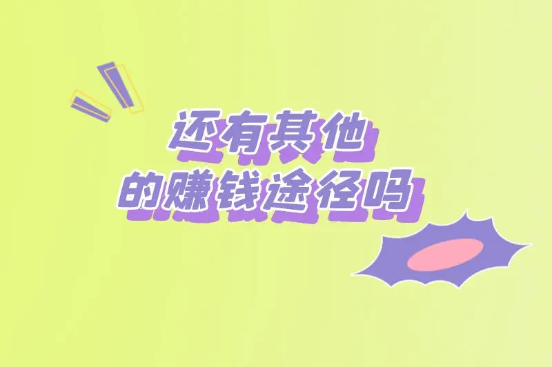 还有其他的赚钱途径吗