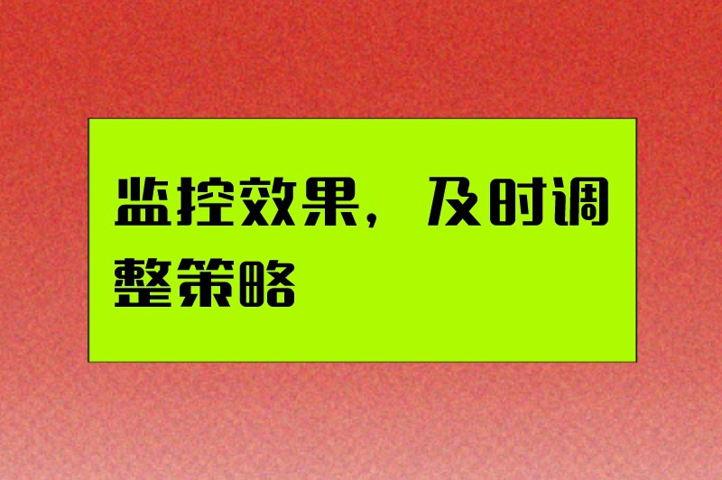 监控效果，及时调整策略