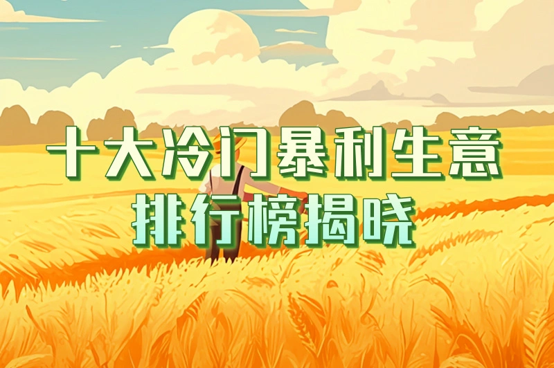 十大冷门暴利生意排行榜揭晓，挖掘隐藏财富机会