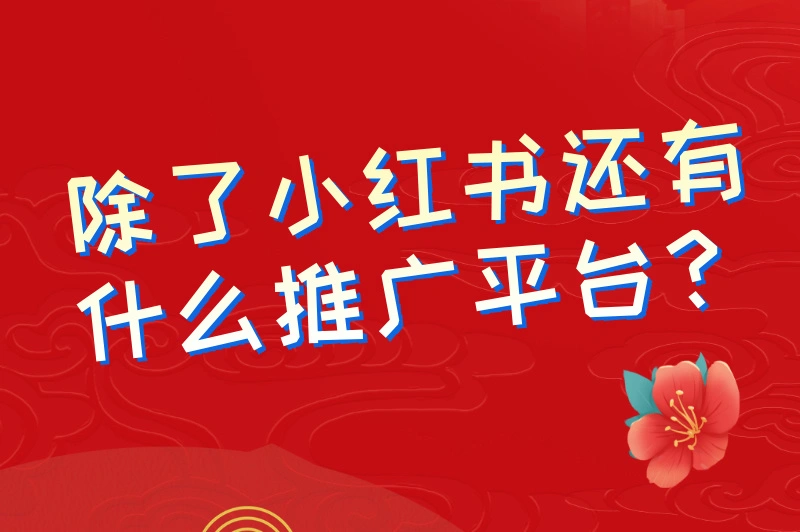 除了小红书还有什么推广平台?这6个平台同样值得一试