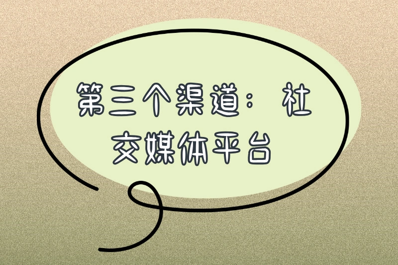 第三个渠道：社交媒体平台