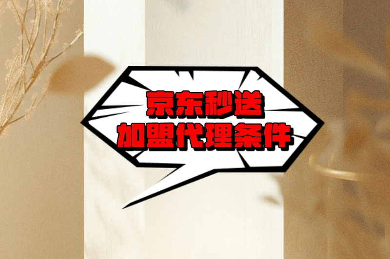 京东秒送怎么加盟代理？超详细加盟攻略来助您！