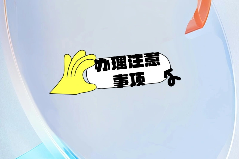 办理注意事项