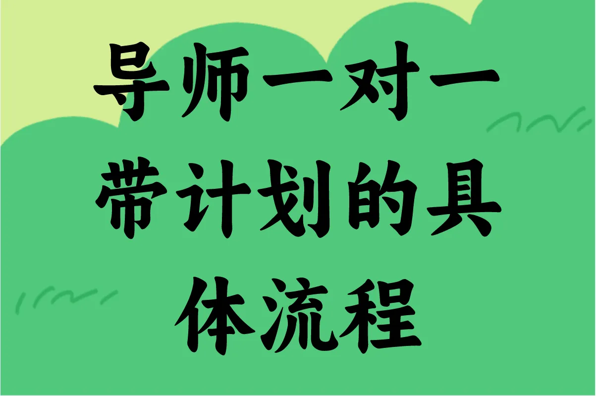 导师一对一带计划的具体流程