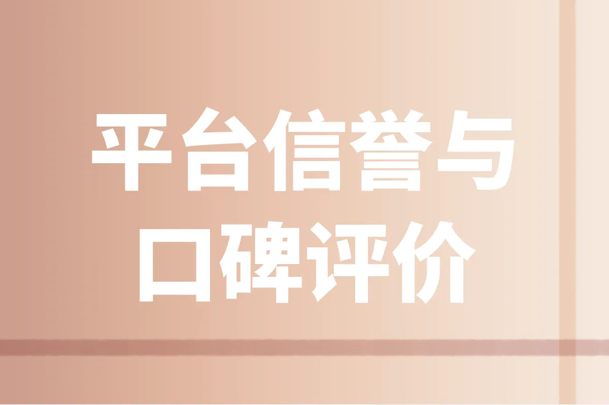 平台信誉与口碑评价