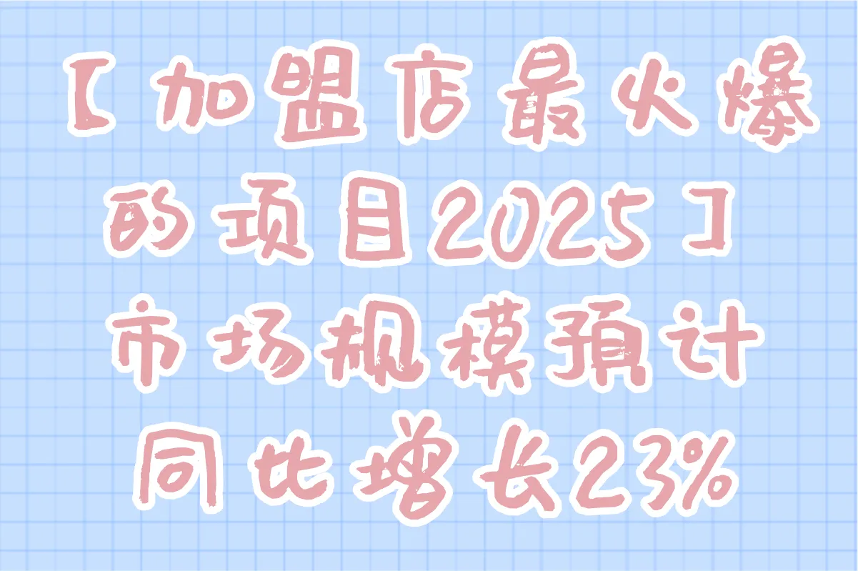 2025年加盟店最火爆的项目盘点:新手创业必选的5大黄金赛道