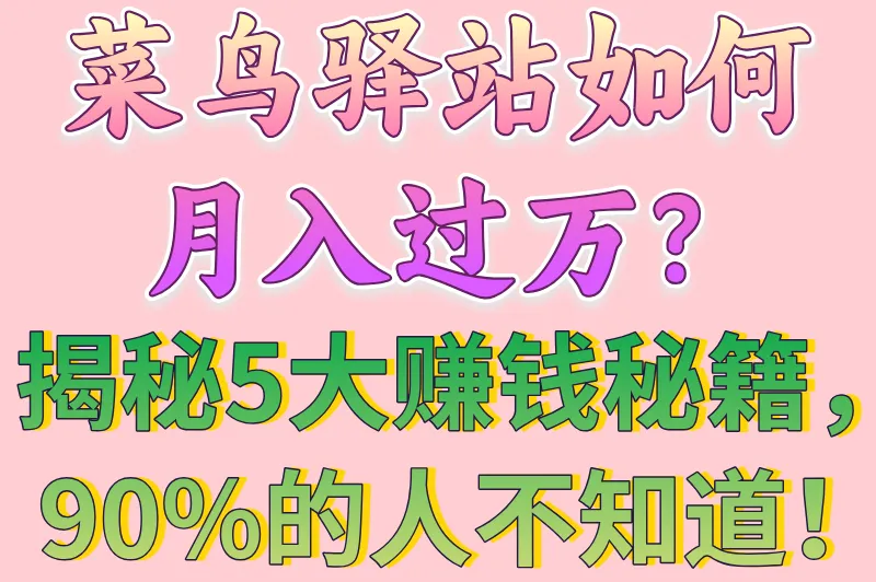 菜鸟驿站怎么赚钱？揭秘盈利模式与运营技巧
