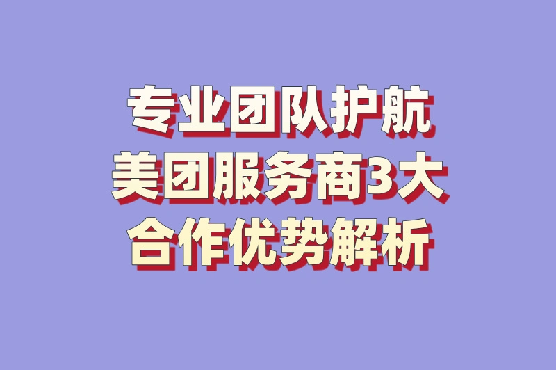 专业团队护航,美团服务商3大合作优势解析