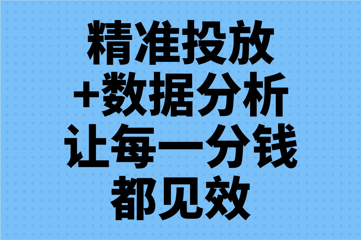 精准投放+数据分析 让每一分钱都见效