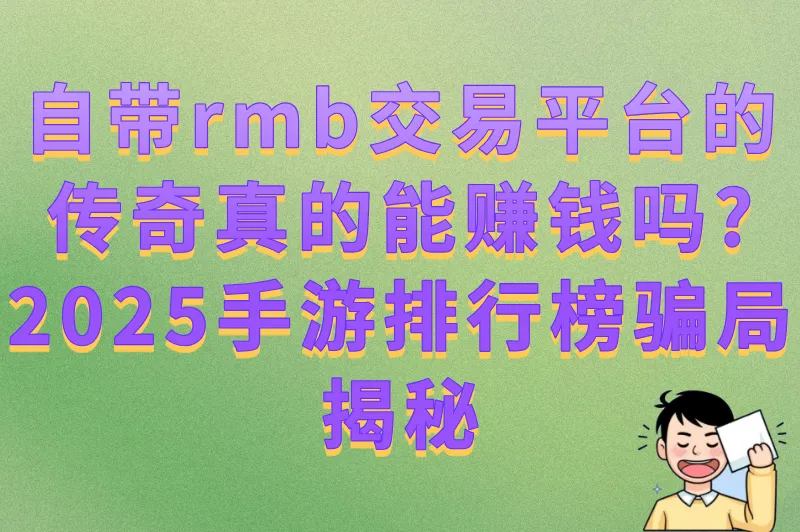 自带rmb交易平台的传奇真的能赚钱吗?2025手游排行榜骗局揭秘