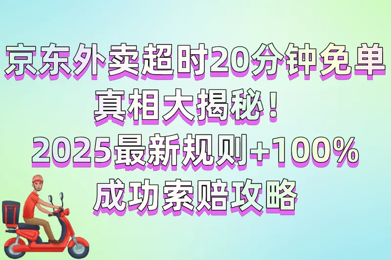 京东外卖超时20分钟免单是真的吗？2025最新规则解读+成功索赔技巧