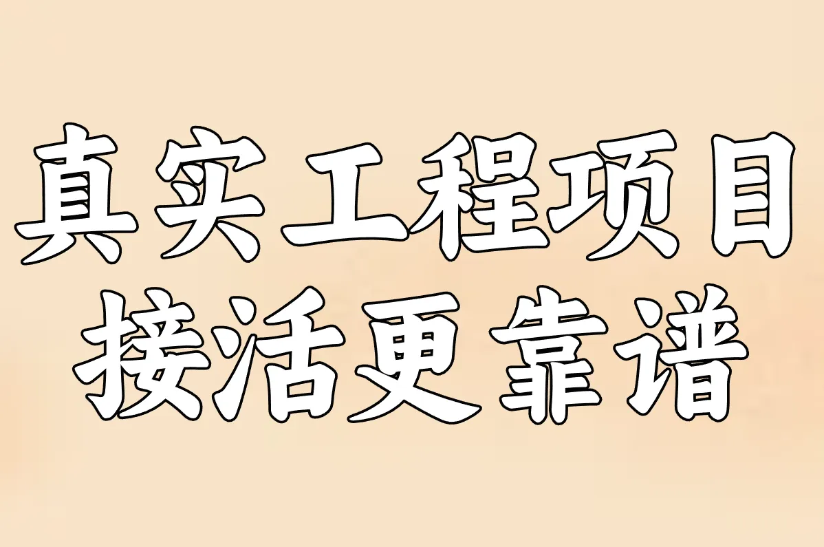 真实工程项目 接活更靠谱