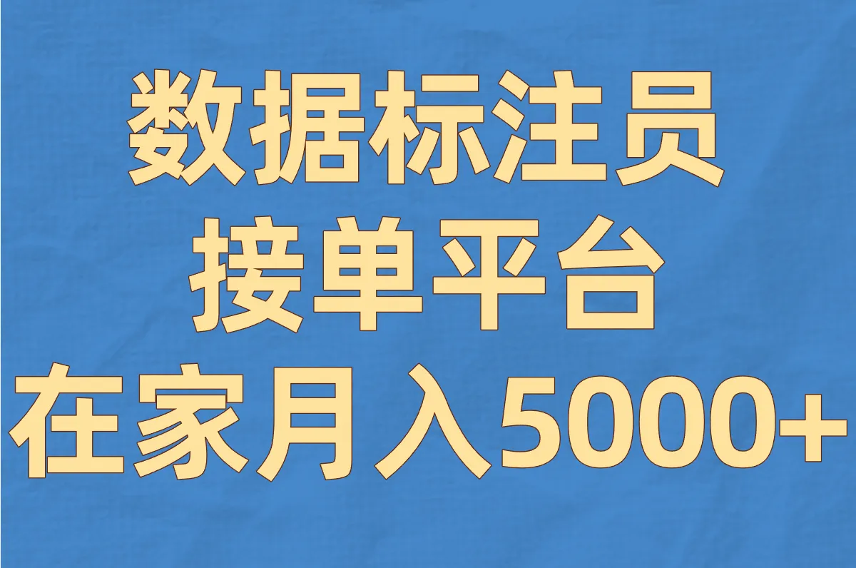 数据标注员接单平台是真的吗？在家月入5000+实操经验分享！