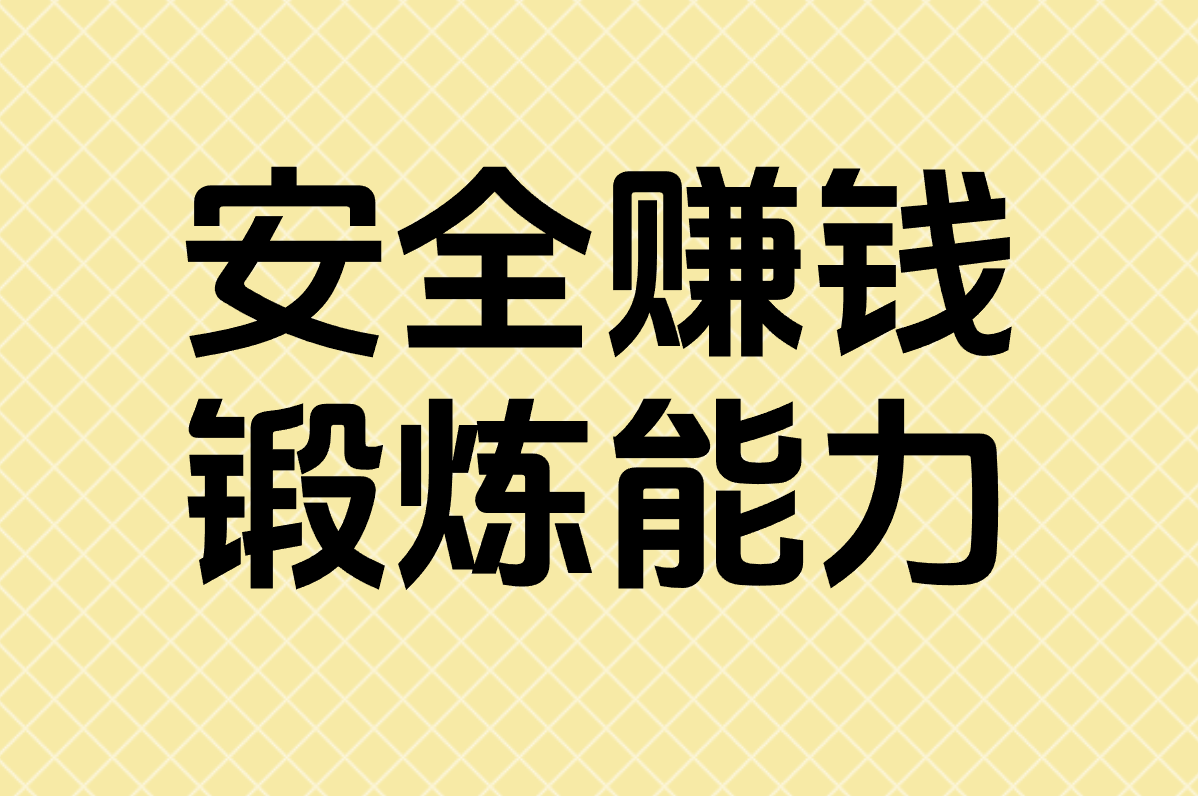 安全赚钱 锻炼能力