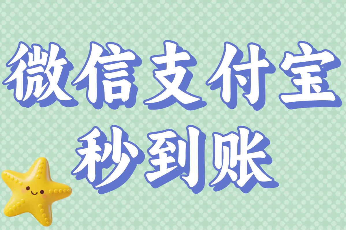 微信支付宝 秒到账