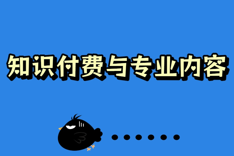 知识付费与专业内容
