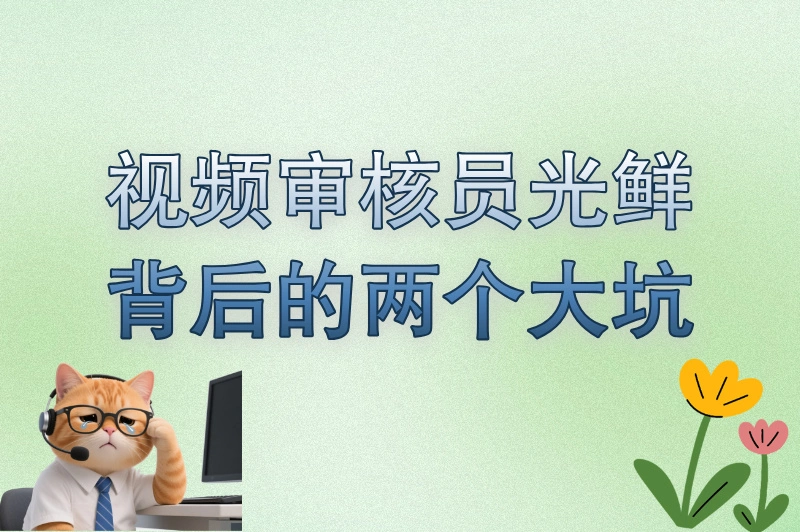 视频审核员光鲜背后的两个大坑