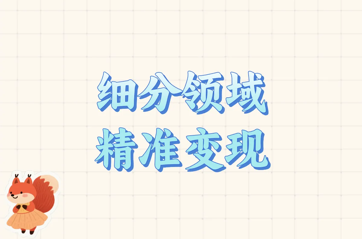 细分领域 精准变现