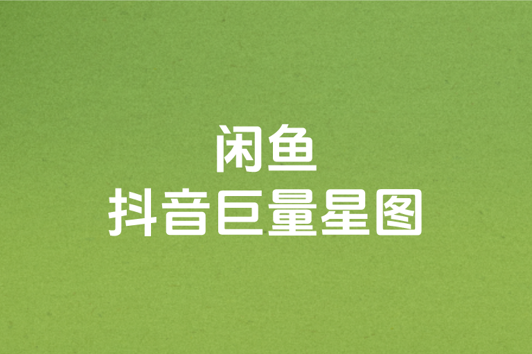闲鱼抖音巨量星图