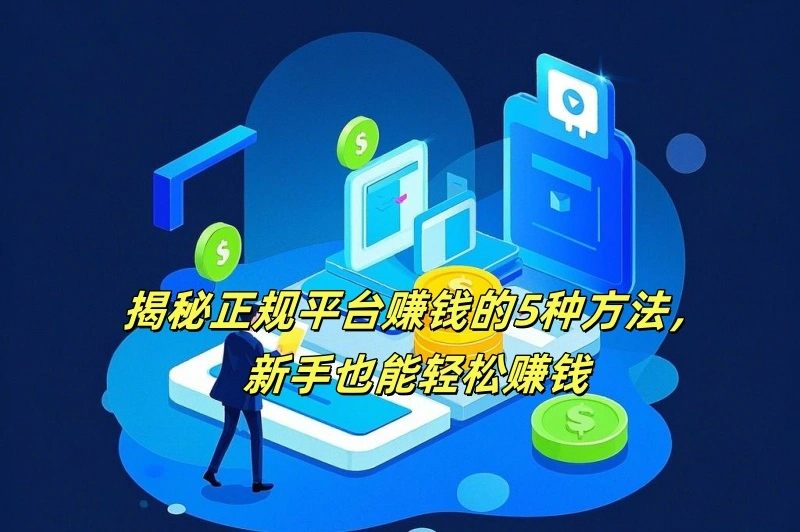揭秘正规平台赚钱的5种方法，新手也能轻松赚钱