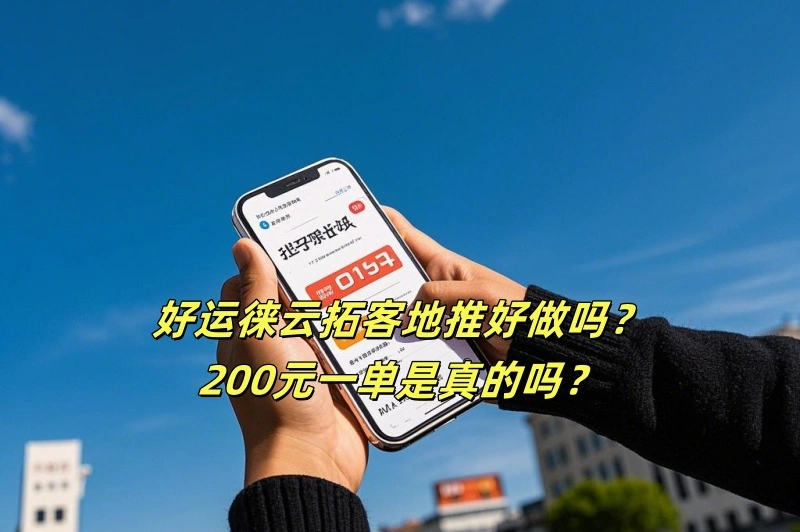 好运徕云拓客地推好做吗？200元一单是真的吗？