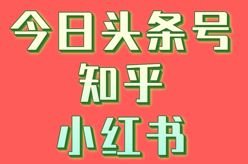今日头条号知乎小红书