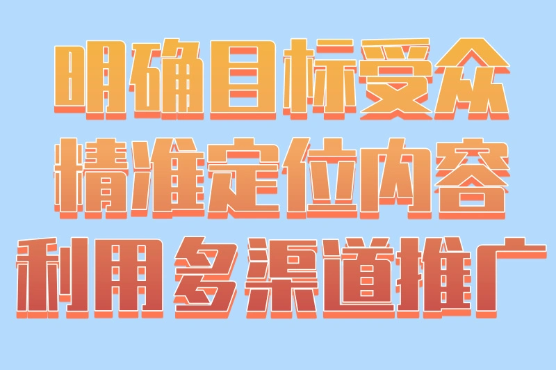 明确目标受众精准定位内容利用多渠道推广