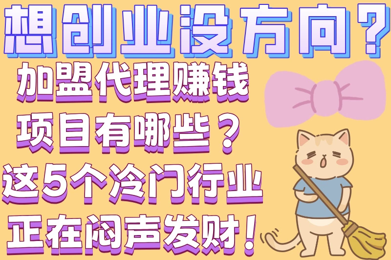揭秘!加盟代理赚钱项目有哪些?这5个行业稳赚不赔!