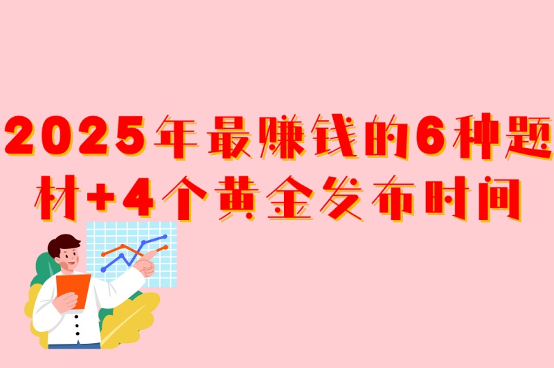 22025年最赚钱的6种题材+4个黄金发布时间
