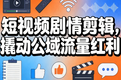 短视频剧情剪辑，撬动公域流量红利