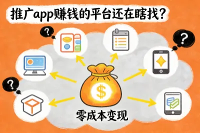 推广app赚钱的平台还在瞎找？6个实战级渠道，零成本变现超省心！
