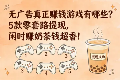 无广告真正赚钱游戏有哪些？5款零套路提现，闲时赚奶茶钱超香！