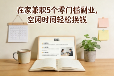 在家可以做什么兼职?这5个零门槛副业,让你轻松把空闲时间换成钱
