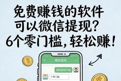 免费赚钱的软件可以微信提现有哪些？6个零门槛，轻松赚！