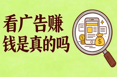 新手副业怎么选?看广告赚钱是真的吗?3步识别真假平台技巧