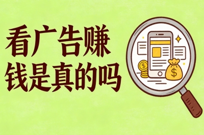 新手副业怎么选?看广告赚钱是真的吗?3步识别真假平台技巧