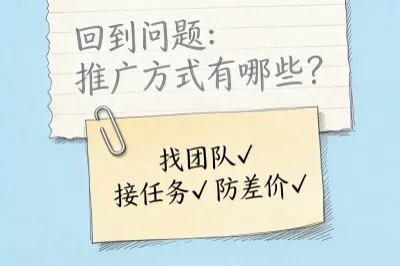 回到最初的问题,推广方式有哪些?