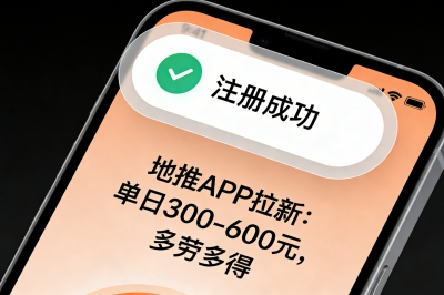 地推APP拉新：单日300-600元，多劳多得