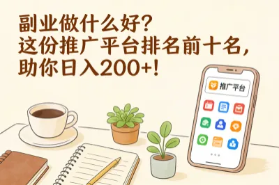 副业做什么好?这份推广平台排名前十名,助你日入200+!