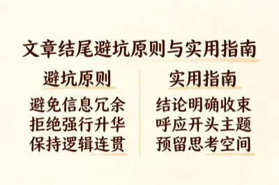 文章结尾避坑原则和实用指南