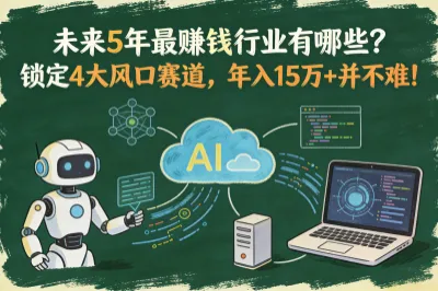 未来5年最赚钱行业有哪些？锁定4大风口赛道，年入15万+并不难！