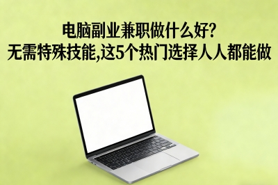 电脑副业兼职做什么好?无需特殊技能,这5个热门选择人人都能做