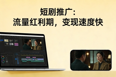 短剧推广：流量红利期，变现速度快