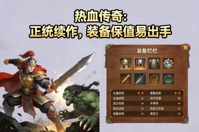 《热血传奇》：正统续作，装备保值易出手