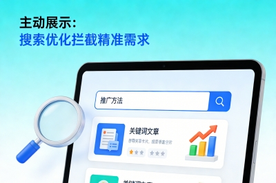 主动展示:搜索优化拦截精准需求